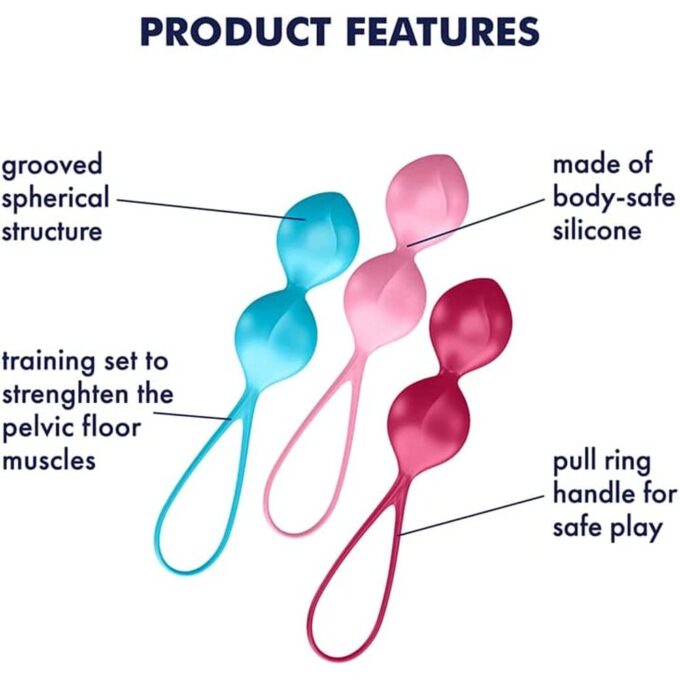 Satisfyer Set Of 3 Weighted Double Training Kegel Balls - Image 3