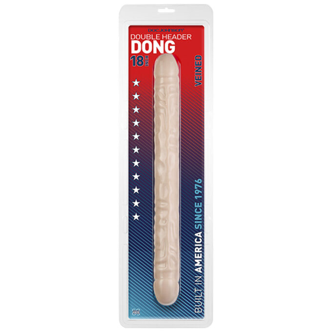 Double Header 18 Inch Veined Dong Flesh Pink - Image 2