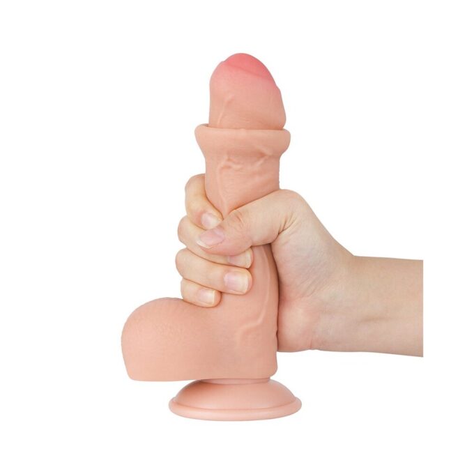 Lovetoy Sliding Easy Bend Skin Dildo 7 Inch - Image 4