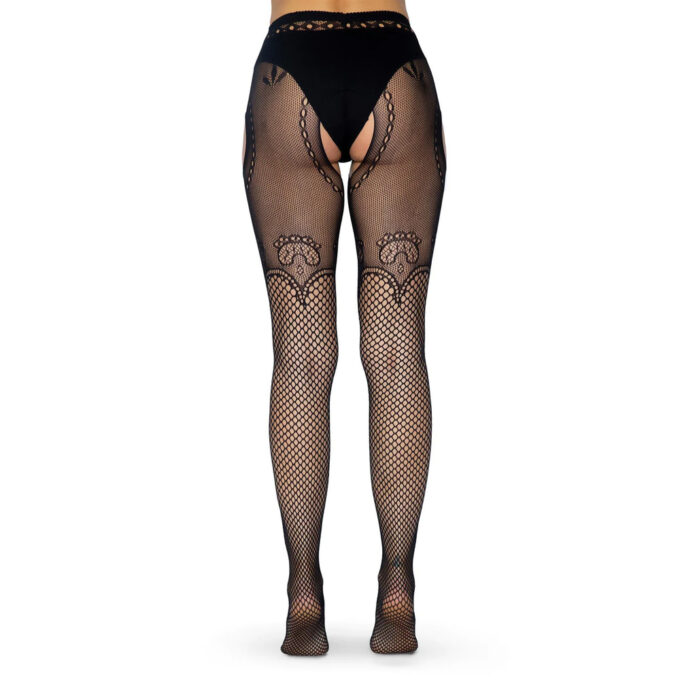 Leg Avenue Suspender Tight in Duchess Lace - Image 2