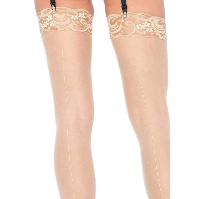 Leg Avenue Sheer Stockings With Backseam Nude - Image 2