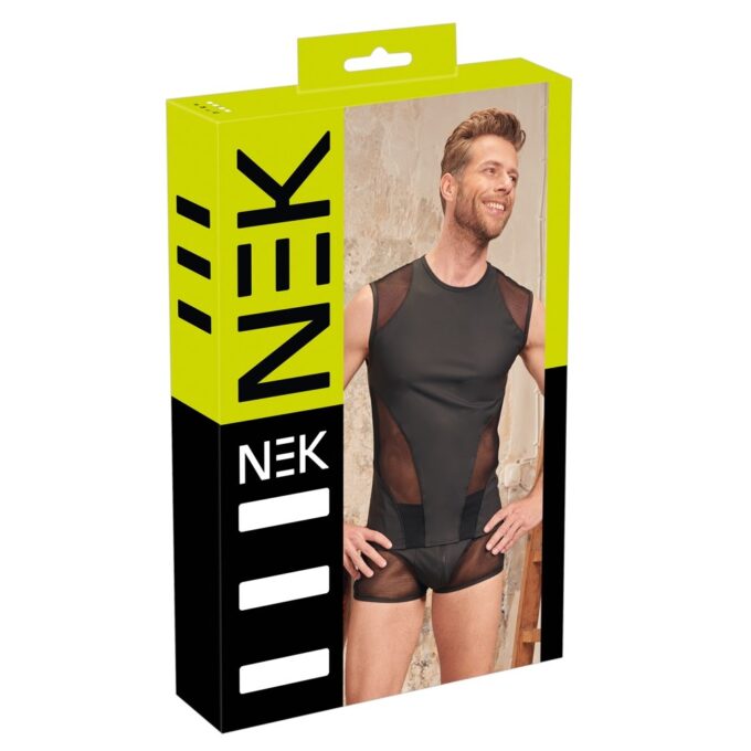 NEK Matte Look Sleeveless Shirt Black - Image 4