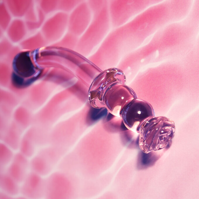 Glaze Glass Rosebud GSpot Dildo - Image 4