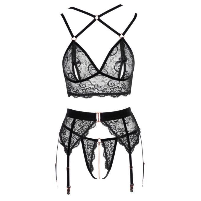 Abierta Fina Lacey Open Suspender Set - Image 3