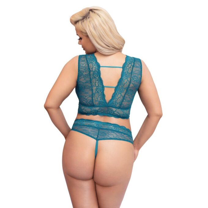 Cottelli Curves Bralette and Crotchless Thong Set - Image 2