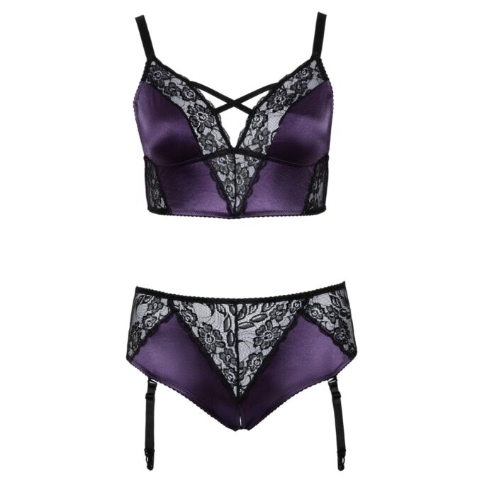 Cottelli Curves Bralette Suspender Set - Image 4