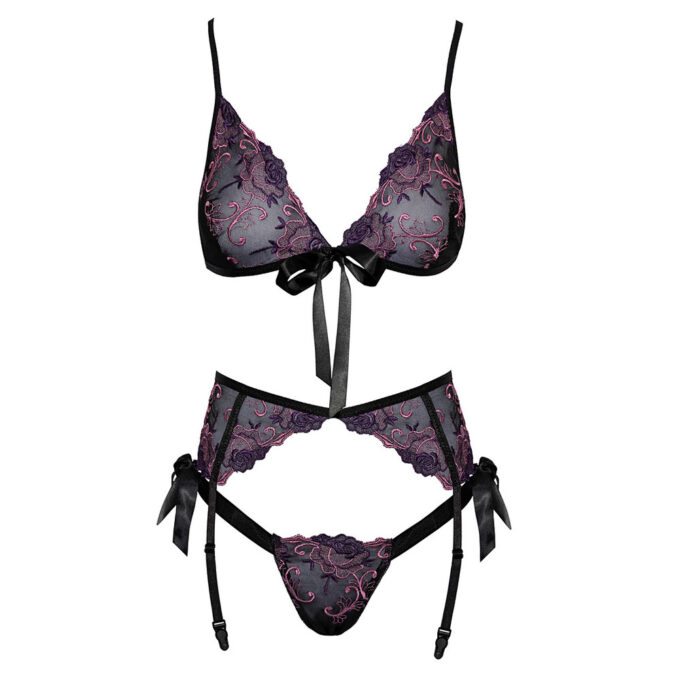 Kissable Embroidered Floral Bra Set - Image 3