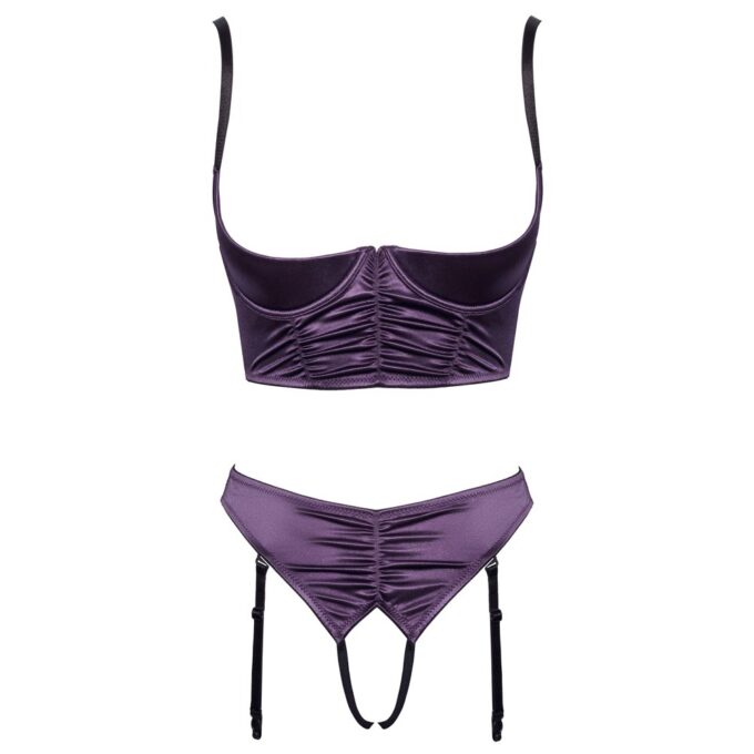 Cottelli Satin Quarter Cup Bra Set - Image 3