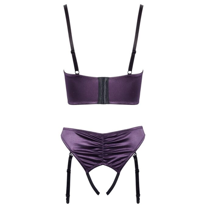 Cottelli Satin Quarter Cup Bra Set - Image 4