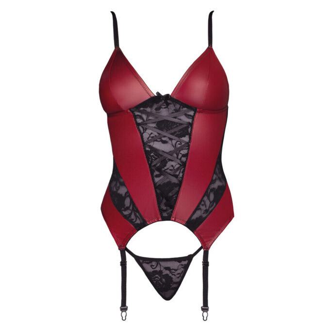 Cottelli Basque and Thong With Lace - Image 3
