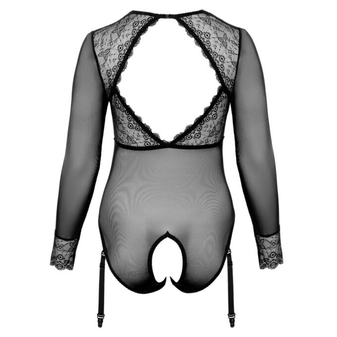 Cottelli Curves Long Sleeved Crotchless Body Suit - Image 4