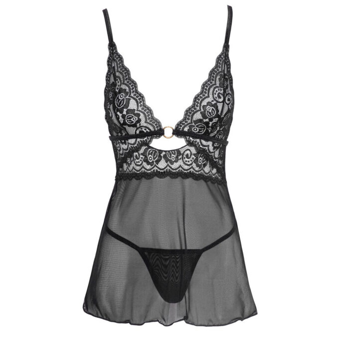 Cottelli Backless Babydoll With Thong - Image 3