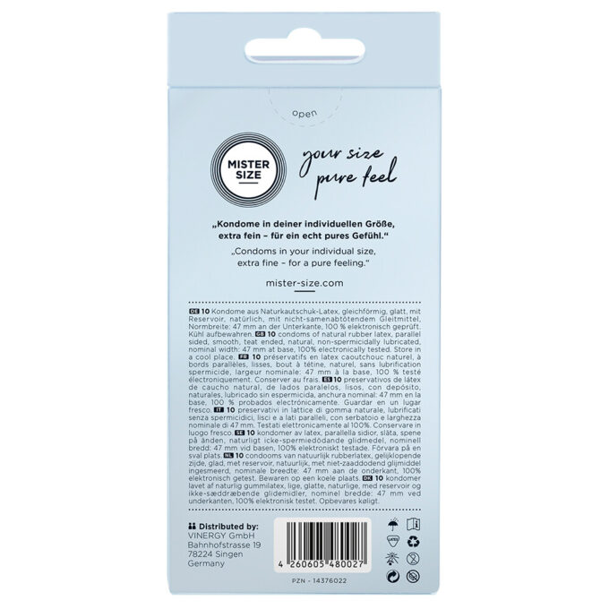 Mister Size 47mm Your Size Pure Feel Condoms 10 Pack - Image 2