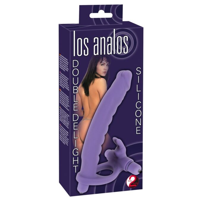 Los Analos Double Delight Vibrating Dildo And Cock Ring - Image 4