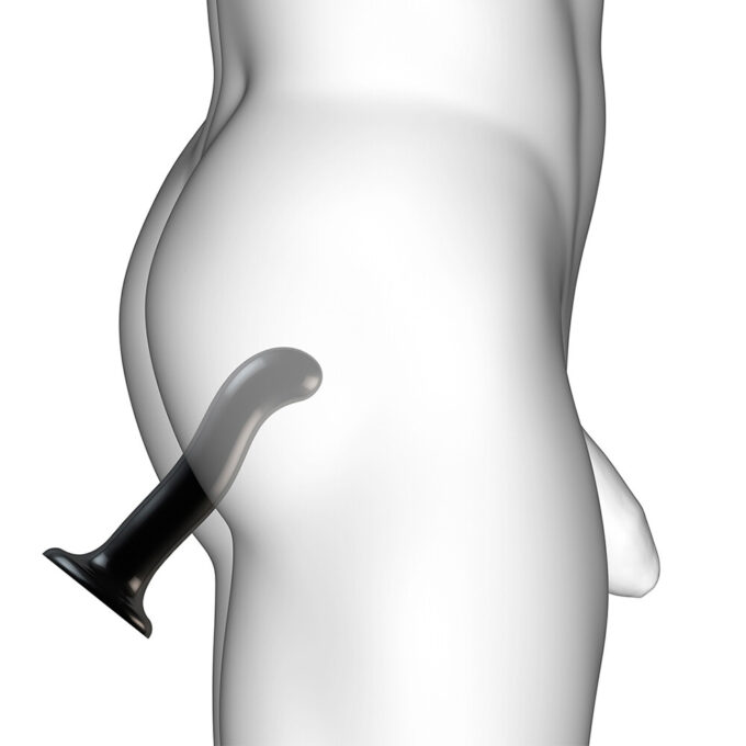 Strap On Me Prostate and G Spot Curved Dildo Medium Black - Image 3
