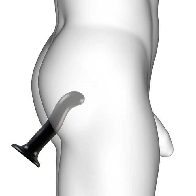 Strap On Me Prostate and G Spot Curved Dildo Small Black - Image 4