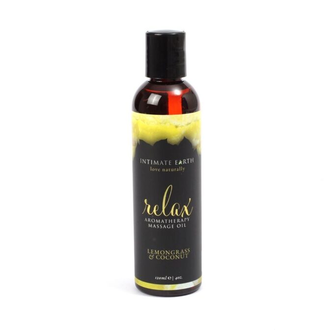 Intimate Earth Massage Oil – Lemongrass & Coconut