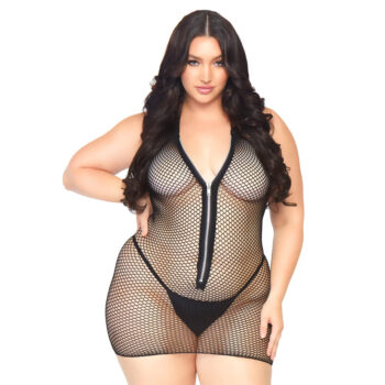 Leg Avenue Fishnet Zip Up Dress