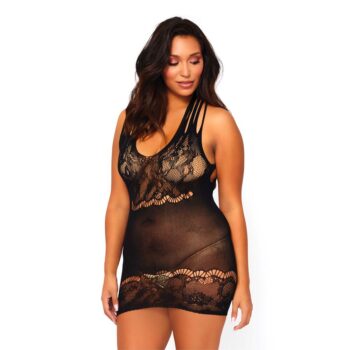 Leg Avenue Floral Lace Opaque Mini Dress