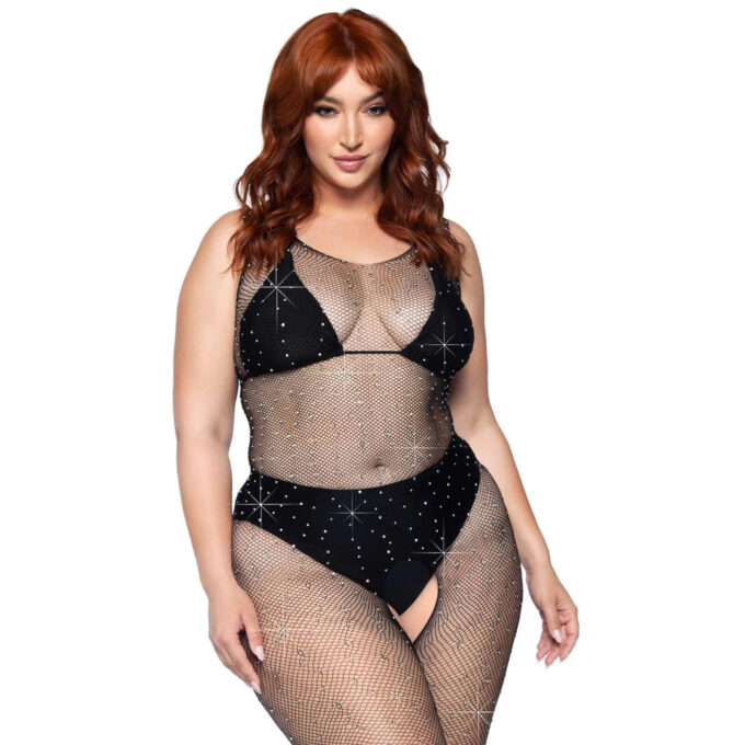 Leg Avenue Crystalized Net Bodystocking UK 14 to 18 - Image 3
