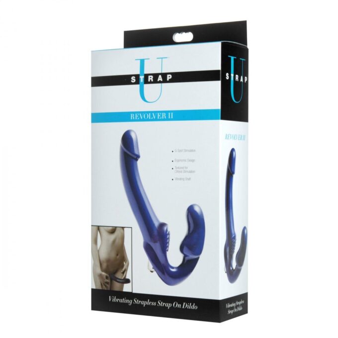 XR Revolver II Vibrating Strapless Strap On Dildo - Image 4