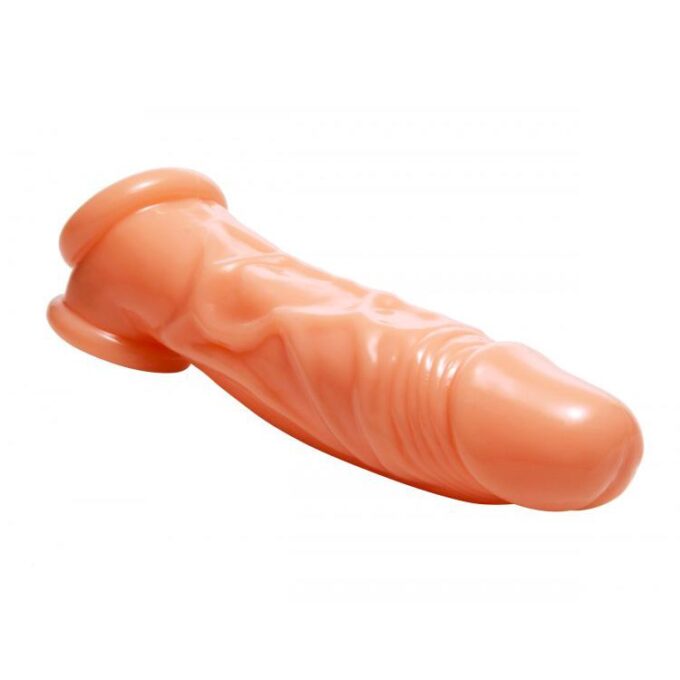 Size Matters Realistic Flesh Penis Enhancer and Ball Stretcher 8 Inches - Image 2