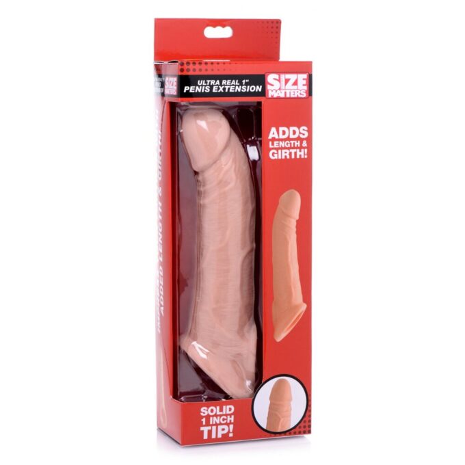 Size Matters Ultra Real 1 Inch Solid Tip Penis Extension - Image 4