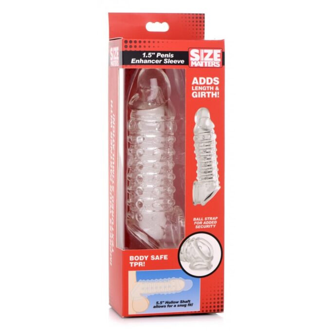 Size Matters Penis Enhancer Sleeve 1.5 Inches - Image 4