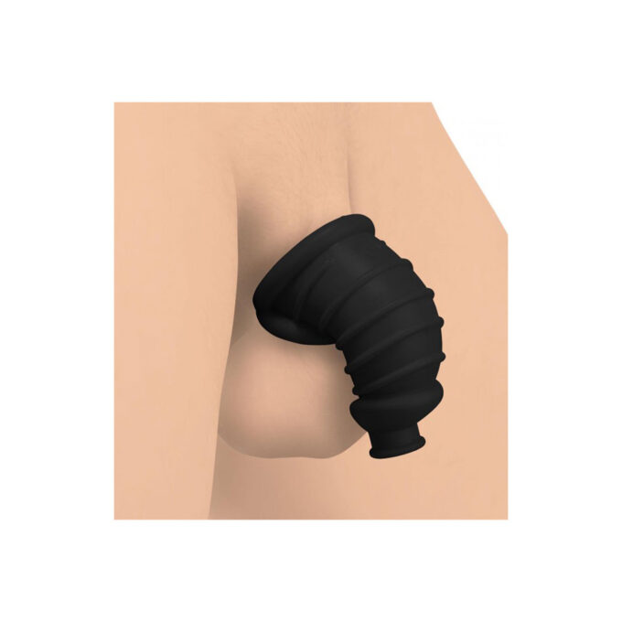 Master Series Dark Chamber Silicone Chastity Cage - Image 2
