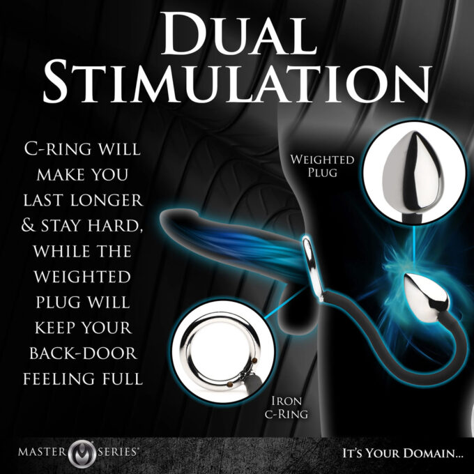 Master Series Tug Plug Aluminium Cock and Ball Ring - Image 4