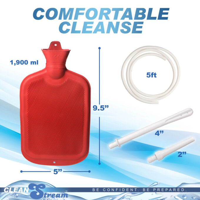 Clean Stream Water Bottle Douche Kit - Red - Image 2