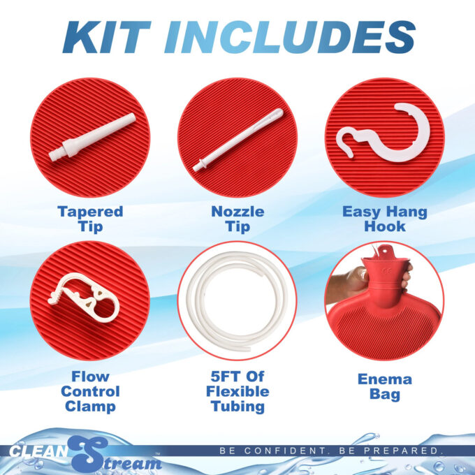 Clean Stream Water Bottle Douche Kit - Red - Image 3