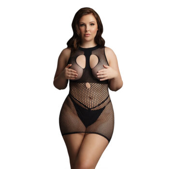 Le Desir Duo Net Open Cup Mini Dress