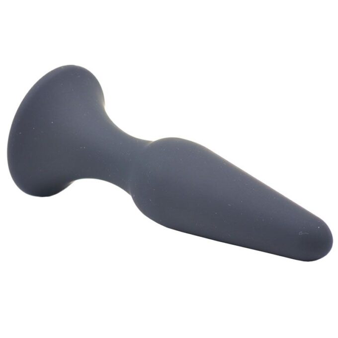 Medium Classic Black Silicone Butt Plug - Image 2