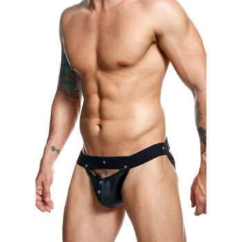 Male Basics Dungeon Peekaboo Jock Black