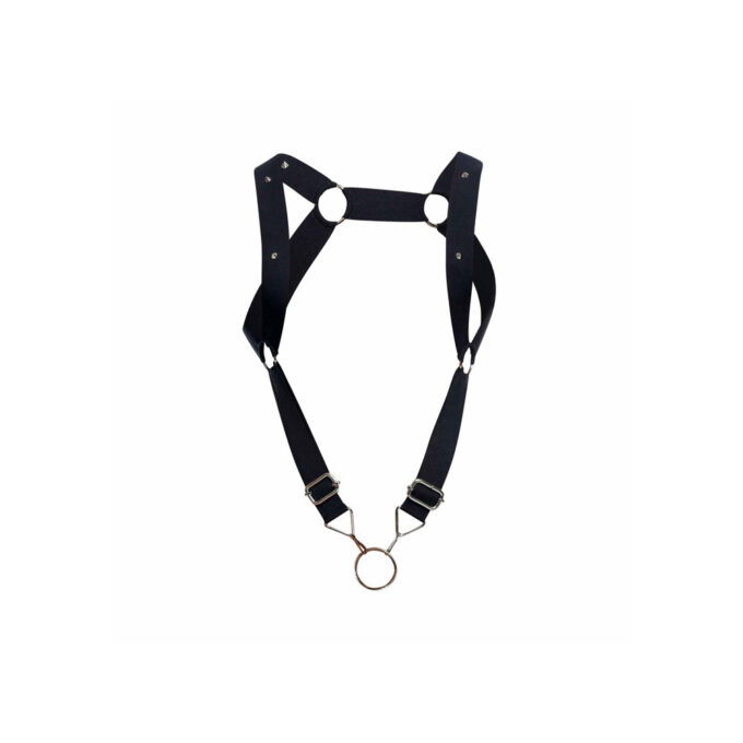 Male Basics Dungeon Straight Back Harness With Cock Ring - Image 3