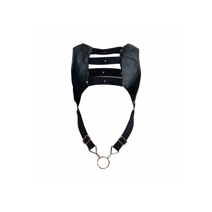 Male Basics Dungeon Crop Top Cock Ring Harness - Image 3