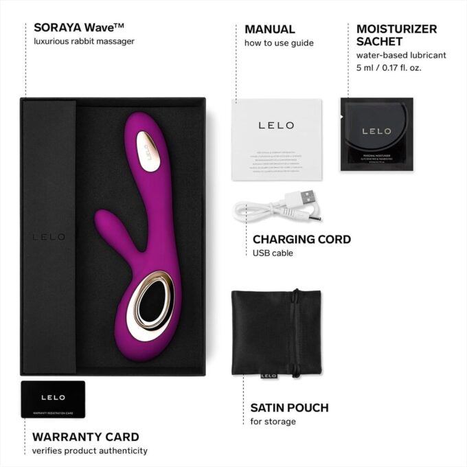 Lelo Soraya Wave Rose Dual Waterproof Rechargeable Vibrator - Image 4