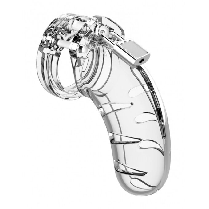 Man Cage 03 4.5 Inch Clear Chastity Cage