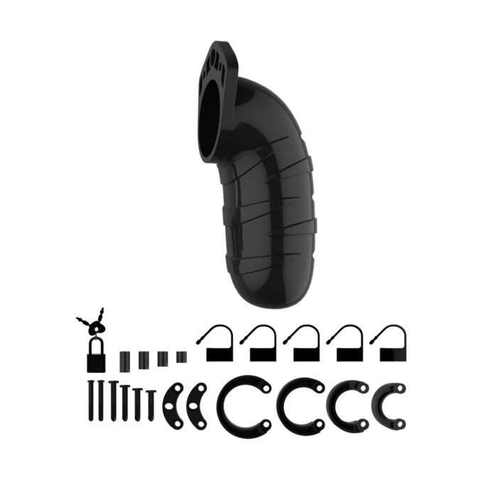 Man Cage 05 5.5 Inch Black Chastity Cage - Image 2