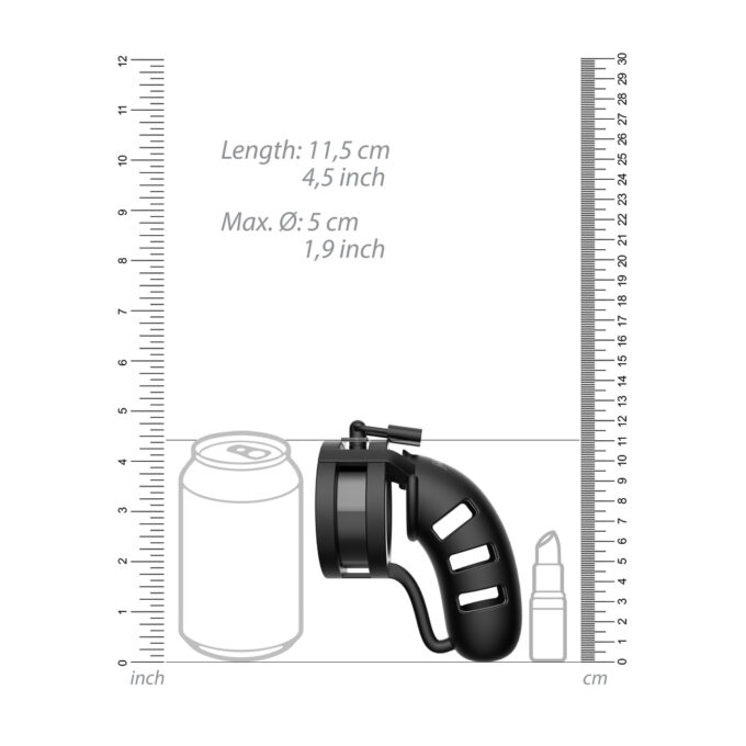 Man Cage 19 4.5 Inch Chastity Cage With Ball Splitter - Image 4