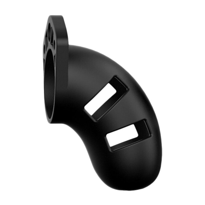 Man Cage 20 3.5 Inch Black Silicone Chastity Cage - Image 2