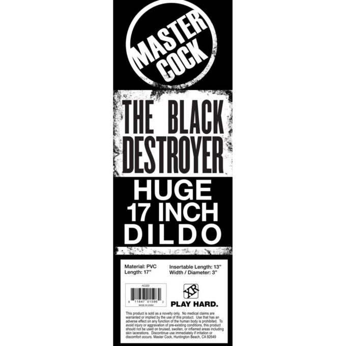 XR The Black Destroyer Huge Suction Cup Dildo - Image 4
