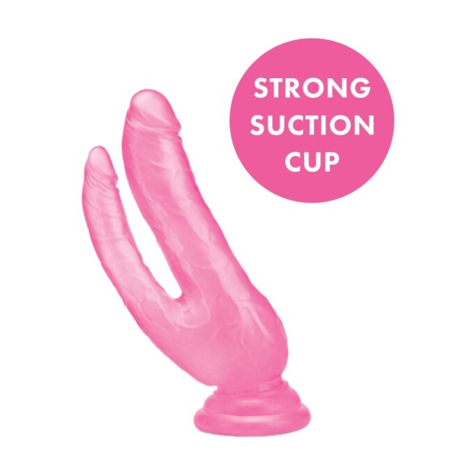Me You Us Ultra Cock Double Dildo 8 Inch Pink - Image 3