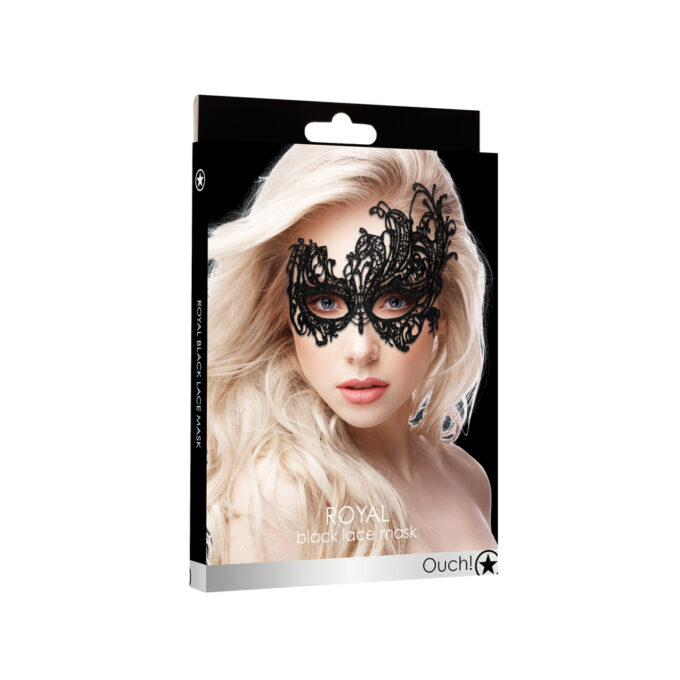 Ouch Royal Black Lace Mask - Image 3