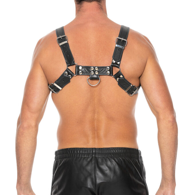 Ouch Chest Bulldog Harness Black - Image 2