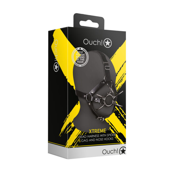 Ouch Xtreme Head Harness With Spider Gag And Nose Hooks - Image 4