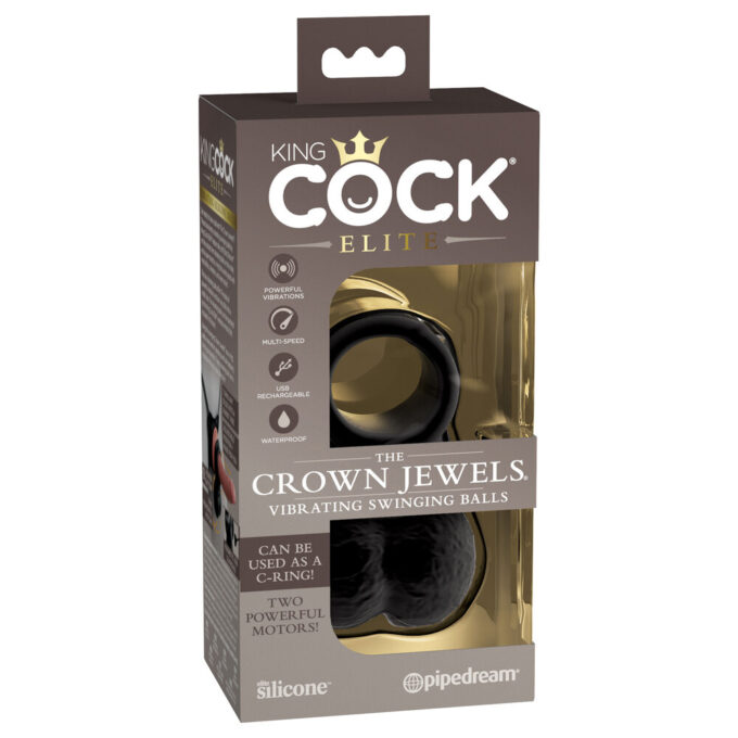 King Cock The Crown Jewels Weighted Swinging Vibrating Balls - Image 4