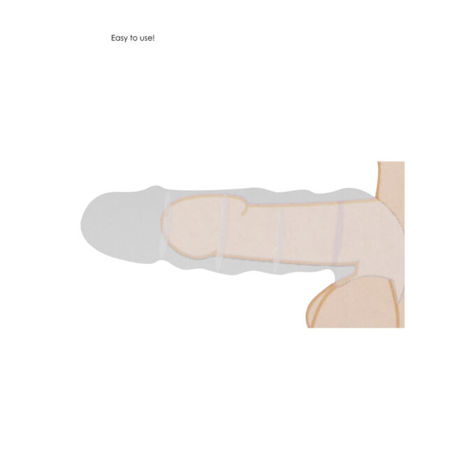 RealRock 9 Inch Penis Sleeve Flesh Pink - Image 3