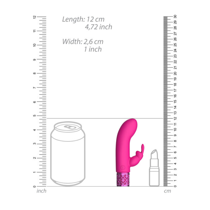 Royal Gems Dazzling Rechargeable Rabbit Bullet Pink - Image 3